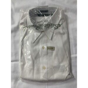 Eddie Bauer Mens Small White Stretch Fit Wrinkle-Resistant Button Up Shirt